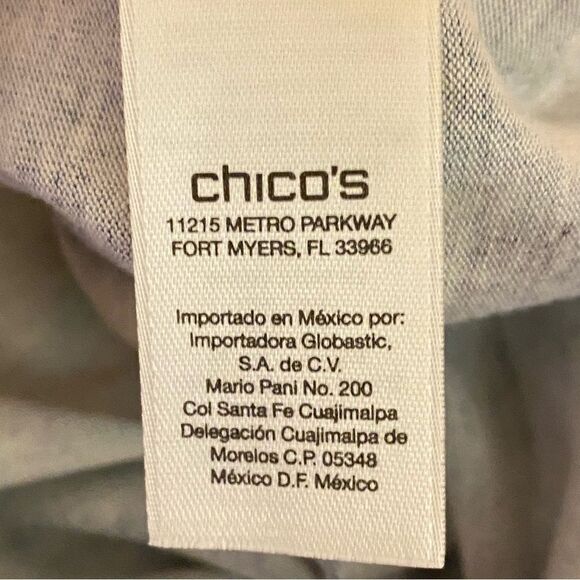 Chicos Ombre V-Neck Blouse Womens Size XL Flowy Lightweight Long Sleeve - Picture 6 of 7